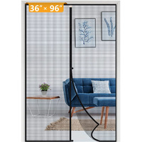 Yotache Screen Doors With Magnets Fits Door Size 36 X 96  Screen Size 38"" X 97"" Heavy Duty Screen Door Enjoy Fresh Air Black
