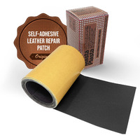 Mastaplasta Original Self-Adhesive Leather Repair Patch Tape - Black 60"" X 4"" (150 X 10 Cm). Instant Upholstery-Quality Scratch And Tear Repair On A Roll For Sofas  Car Interiors  Bags  Vinyl & More