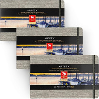 Arteza Watercolor Book  Pack Of 3  5.1X8.3 Inch  76 Pages Per Pad  110Lb/230Gsm Cold Pressed Watercolor Paper  Watercolor Sketchbook Journal For Wet And Dry Media  Art Supplies For Creative Minds