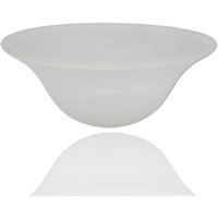 Lightaccents Alabaster White Glass Lamp Shade Replacement For Floor Lamp - Lamp Shade For Floor Lamps With Medium Base E26 Socket- Floor Lamp Shade - Floor Lamp Replacement Glass (White Marble)