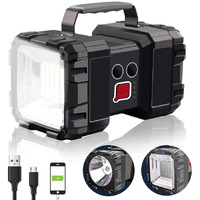 Alpswolf Rechargeable Flashlight  Led Spotlight Flashlight 15000 Capacity 4000Lm 20H Ultra-Long Standby Ultra Bright Flashlight Waterproof With Usb Output As A Power Bank For Camping Accessories