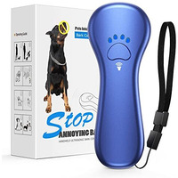 Ahwhg Anti Barking Device  Dog Barking Control Devices Rechargeable Ultrasonic Dog Bark Deterrent Up To 16.4 Ft Effective Control Range Safe For Human & Dogs Portable Indoor & Outdoor(Blue)