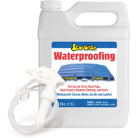 Star Brite Waterproofing Spray - Marine Grade Protection For Boat Covers  Bimini Tops  Tents  Jackets  Backpacks  Boots  Awnings  Patio Covers & More - 64 Oz W/Sprayer (081964)