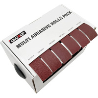 Qyqrqf Emery Cloth Roll  6 Grits Abrasive Sandpaper Rolls Assorted Sand Paper With Dispenser For Woodworking Automotive Metal Polishing  80 150 240 320 400 600 Grits Per Roll 8 Meters