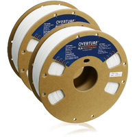 Overture Pla Plus (Pla+) Filament 1.75Mm Pla Professional Toughness Enhanced Pla Roll  Cardboard Spool  Premium Pla 2Kg(4.4Lbs)  Dimensional Accuracy 99% Probability +/- 0.03Mm (White 2-Pack)