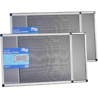 Fenestrelle Expandable Window Screen  2 Way Adjustable  Horizontal (20"" H X 28"" - 54"" W) Or Convert To Vertical (28"" H X 20"" - 38"" W)  Perfect Replacement Screen For Windows  2 Pack Of Large Screens