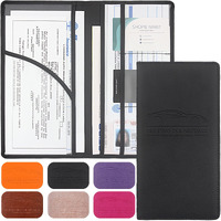 Lumimokki Premium Car Registration & Insurance Card Holder With Magnetic Shut  Vehicle Glove Box Car Organizer - For Documents  Cards  License (Black)