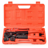 Icrimp Pex Pipe Crimping Tool Kit For 3/8 1/2 3/4 1-Inch Copper Ring With Free Gauge&Pex Pipe Cutter -Meet Astm F1807 And Portable