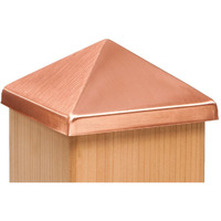 4X4 Post Point Cap - Solid Copper (3-1/2"" X 3-1/2"")