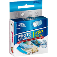 Durony 800 Pieces Photo Sticker White Double-Sided Self Adhesive Photo Tapes For Pictures Diy Photo Album Journal