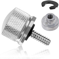 Amazicha Chrome Aluminium Seat Bolt Nut Kit Compatible For Harley Davidson 1996-2023