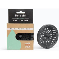 Dripsie Sink Strainer - Clog-Resistant And Flexible - Universal Kitchen Sink Drain Strainer - Made In The Usa (1-Pack Gray)