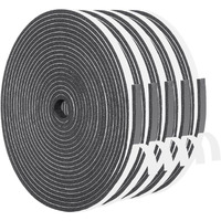 Yotache Weather Stripping Door Seal Strip  1/4 In X 1/8 In X 83Ft Total  High Density  Soundproof  Weatherproof Insulation Foam Tape Strip For Door Frame And Window  5 Strips
