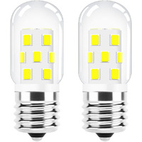 Led Microwave Light Bulb Over Stove Appliance 8206232A 40W Incandescent Equivalent  E17 Led Bulb Dimmable For Refrigerator  Range Hood  3W 380Lm Daylight White 6000K  T7 Intermediate Base  Pack Of 2