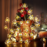 Coquimbo Bee Lights Christmas Decor  10Ft 30 Led Cute Battery Operated Bee String Fairy Lights  Honey Bee Gifts Women Girls  Bee Decorative String Lights For Bedroom Plants Patios Party Wedding Xmas