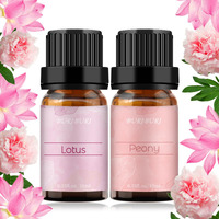 Buriburi Lotus Essential Oil And Peony Essential Oils Gifts Set 2Pack  100% Pure Natrual Flower Diffuser Oil For Massage  Soap Making  Skin Care  Soap/Candles Making