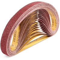 S Satc Sanding Belts 130-Inch Sanding Belt Belt Sander Belt Sander Paper  (4 Each Of 60  80  120 150 240 400 Grits) Aluminum Oxide 24Pcs