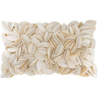 Kingrose Handmade 3D Flower Home Decorative Throw Pillow Case Rectangular Cushion Cover 12 X 20 Inches For Bed Living Room Sofa Chair Solid Suede Beige