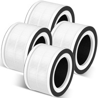 Gokbny 4-Pack Fillo/Halo/Allo True Hepa Replacement Filter Compatible With Fillo/Halo/Allo Purifier  3-In-1 H13 True Hepa Filtration Filters