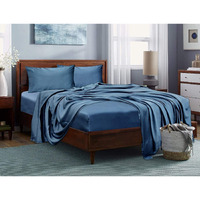 Linenwalas King Fitted Sheet Only  100% Austrian Eucalyptus Tencel Lyocell Silk Sheet Better Than Egyptian Cotton  Deep Pocket Snug Fit  Cooling Soft Bed Sheet For King Size Bed (Bahamas Blue  King)