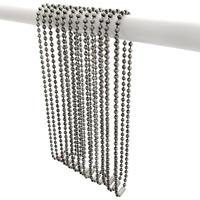 Shower Curtain Hooks Long Size 27Inch/70Cm  Shower Curtain Rings  Spa-Quality Look  Antique Nickel Plated Steel Ball Chain 12Pcs