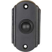 Wired Iron Doorbell Chime Push Button Vintage In Black Powder Coat Finish Vintage Decorative Door Bell With Easy Installation  2 1/2"" X 1 3/8""