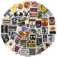 Bulbacraft 100Pcs Lineman Stickers For Hard Hats  Lineman Hard Hat Stickers  Lineman Vinyl Decals - Lineman Gifts For Men  Lineman Party Decorations