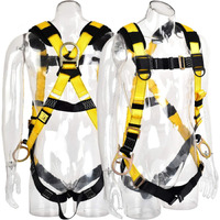 Welkforder 3D-Ring Industrial Fall Protection Safety Harness Ansi/Asse Z359.11-2014 Compliant Full Body Personal Protection Equipment 5-Point Adjustment Universal 310 Lbs