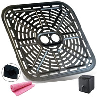 Air Fryer Crisper Tray For Cosori 6.8Quart Air Fryers  9In Square Premium Air Fryer Grill Pan Plate  Air Fryer Rack  Griller Grate Grid  Insert Pan For 6.8Qt Cosori Air Fryers  Nonstick