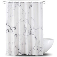 Yostev Marble Bathroom Shower Curtain Grey And White Fabric Shower Curtain With Hooks Unique 3D Printing Decorative Bathroom Accessories Water Proof Reinforced Metal Grommets Extra Long 72X96 Inches