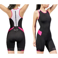 Women's Triathlon-Suit One-Piece Sleeveless Tri-Suit - Padded Quick-Drying Slimming For Running Swimming Cycling
