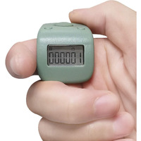 Arvakr Rechargeable Silent Finger Counter 6 Channels Digital Tasbih Tally Clicker With Led For Prayer Knitting Sports Gift Green