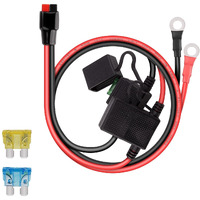 Igreely Dual Positive/Negative Atc Style Fuse Holder 10Awg Wire With Ring Terminals And 45A Connectors For Automotive 2Ft/60Cm