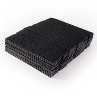 Foshio Black Standard Pre-Cut Self-Adhesive Squeegee Fabric Felt Replacement For 4Inch Squeegee Car Vinyl Application Tools Tint Tool Scraper Auto Vinyl Wrap Tools (50Pcs)