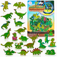 Bike Wheel Dinosaurs Spokes - 36 Kit - Cute Biking Accessories For Kids - Bicycle Spokes Decorations - Cool Cycling Gear Gift For Boys - Spoke Beads Attachments - Dinosaurs Easter Egg Stuffers