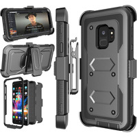 Njjex For Galaxy S9 Case  For Galaxy S9 Holster Clip Case  [Nbeck] Shockproof Heavy Duty Rugged Locking Swivel Belt Clip Full Body Drop Protection Hard Shell Cover & Kickstand For Samsung S9 [Black]