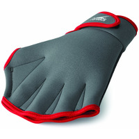 Speedo Unisex Adult Swim Training Fitness Aquatic Gloves  Charcoal/Red  Small Us