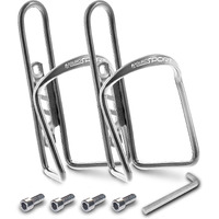 Aduro Bike Water Bottle Holder Aluminum Cage  [2X Pack] Bicycle Water Bottle Mount Lightweight For Cycling Fits Any Bike With Easy Installation (Silver)