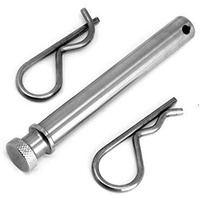 Lfparts 1/2 Inches Diameter Stainless Steel Trailer Hitch Pin Keeper Grip Clip Kit Fits 1.25"" Receiver