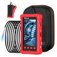 3.9Mm Industrial Endoscope Camera 1080P Hd Oiiwak Borescope Inspection Camera 4.3 Ips Screen  6 Led Lights Semi-Rigid Cable Carrying Case Ip68 Waterproof Sewer Snake Camera(5 Ft)