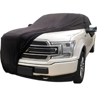 Winpower Indoor Car Cover Velvet Stretch Cloth Dust-Proof Underground Garage Car Show For Pickup Truck  Large Suv  Black  232 X 82 X 77 Inches