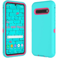 Lg V60 Case  Lg G9 Thinq/Lg V60 Thinq 5G Case  Thybx [Drop Protection] Full Body Shock Dust Absorbing Grip Plastic Bumper Tpu 3-Layers Durable Solid Phone Sturdy Hard Cases Cover [Turquoise]