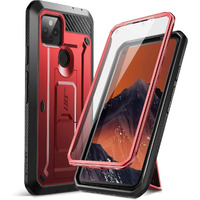 Supcase Unicorn Beetle Pro Series Case For Google Pixel 4A 5G (2020 Release)  Full-Body Rugged Holster Case With Built-In Screen Protector (Metallic Red)