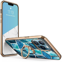 I-Blason Cosmo Snap Case Designed For Iphone 13 Pro Max (6.7 Inch)  Slim With Built-In 360 Rotatable Ring Holder Kickstand Supports Car Mount (Ocean)