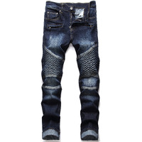 Aititia Men's Classic Slim Fit Straight Leg Flex Jean (1511 Navy Blue  34)