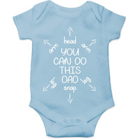 You Can Do This Dad - First Time Dad Gift - Funny Cute Infant Creeper  One-Piece Baby Bodysuit(Light Blue  Newborn)