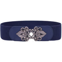 Syuer Womens Vintage Wide Elastic Stretch Waist Belt Retro Belts (3Xl  Navy Blue)