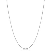 Kooljewelry 14K White Gold Rope Chain Pendant Necklace (0.7 Mm  20 Inch)