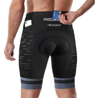 Men 's Bike Shorts 4D Padded Cycling Bicycle Riding Pants Road Biking Mtb Cycle Pockets Tights (Reflective-Black  X-Large)