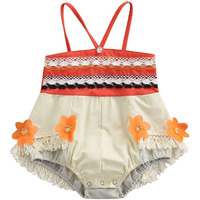 Sejardin Baby Girl Moana Fancy Dress Romper Sister Matching Ruffle Lace Outfits Costume (12-18 Months  Romper #1)